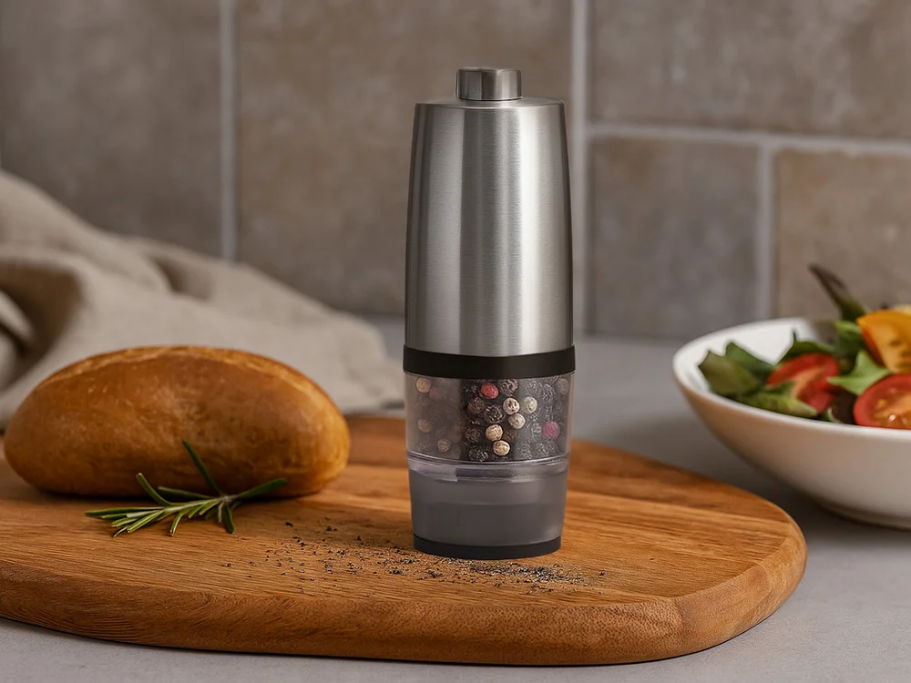 Электрическая мельница для специй на батарейках Origanum серебристый - фото 8