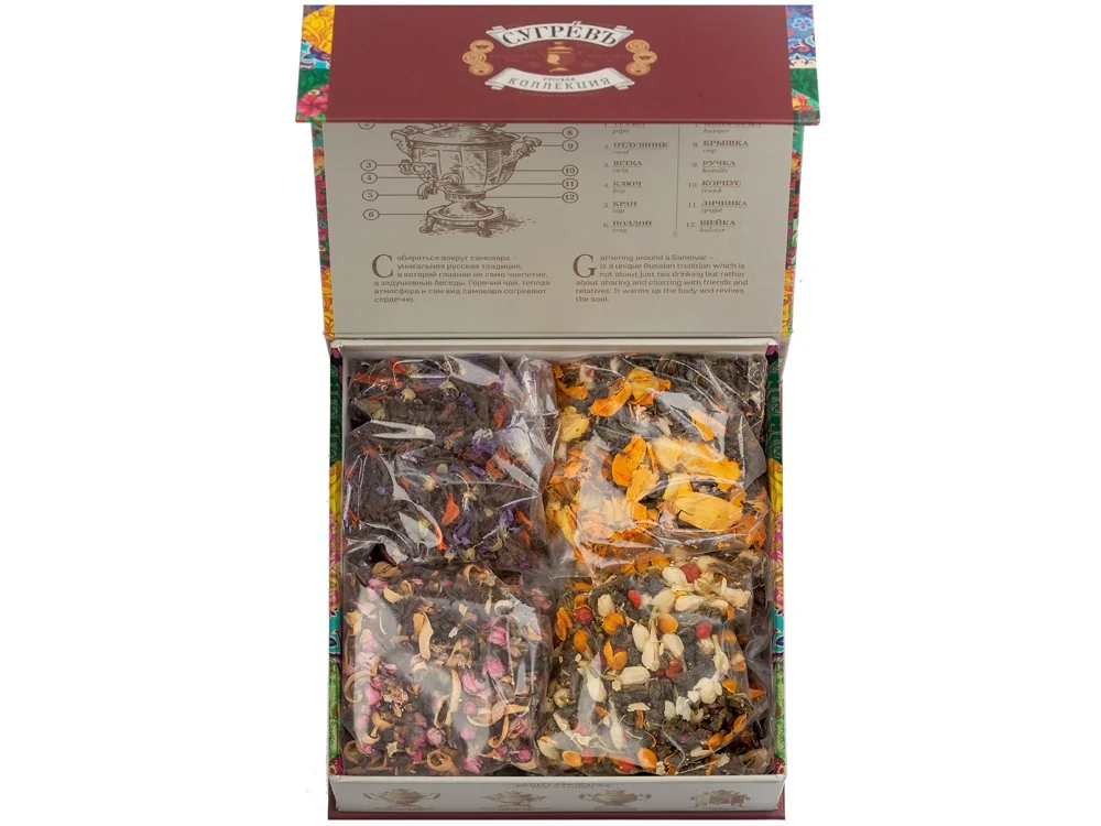 Подарочный набор c купажами чая «Цветущий сад» в подарочной упаковке, мультиколор - фото 2