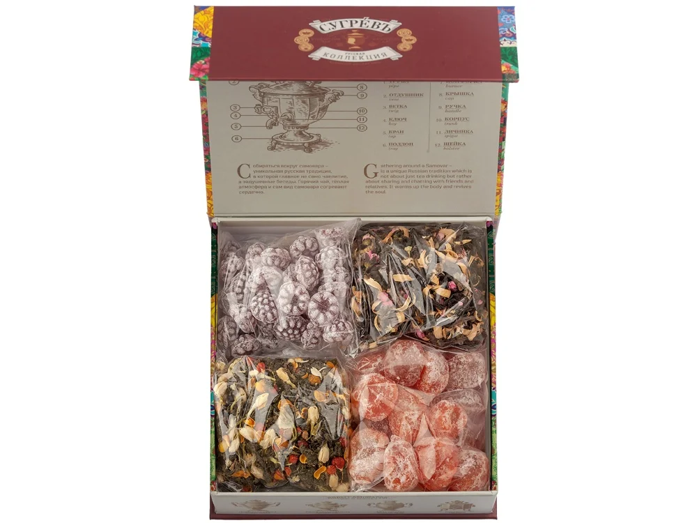 Подарочный набор c купажами чая и сладостями «Весенние птицы», мультиколор - фото 2