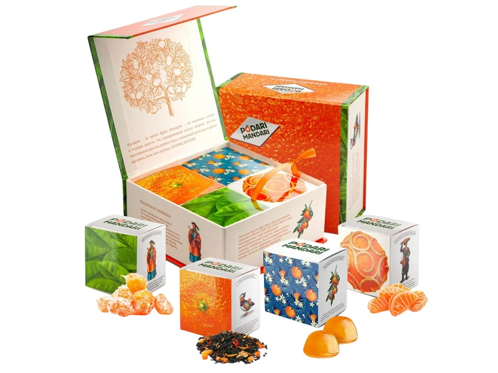 Подарочный набор с чаем и сладостями ПодариМандари мультиколор - фото 2