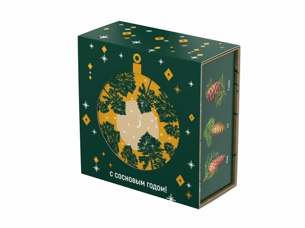Подарочный набор c чаем «С сосновым годом!», мультиколор - фото 2