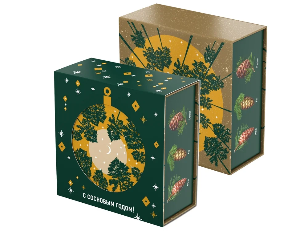 Подарочный набор c чаем «С сосновым годом!», мультиколор - фото 5