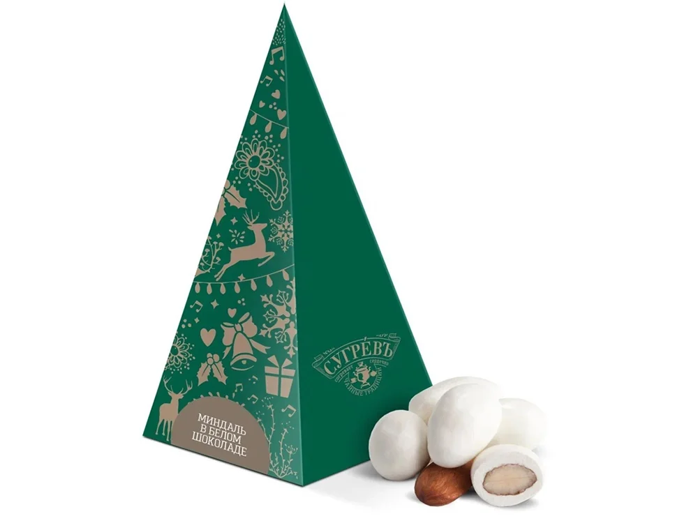 Драже миндаль в шоколадной глазури в подарочной упаковке