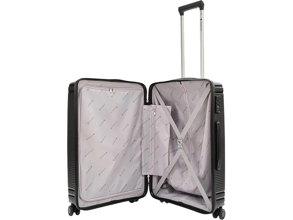 Чемодан 4-х колесный TRINIDAD 70л черный металлик M - фото 3