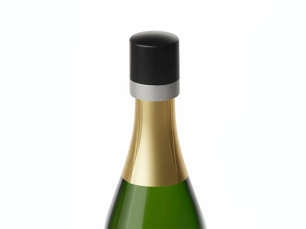 Набор из двух бокалов и пробки для шампанского Bubbly Bliss черный прозрачный 2 х 260 - фото 9
