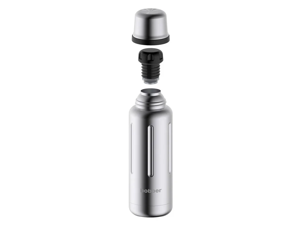 Вакуумный термос Flask 470 мл серебристый матовый - фото 3