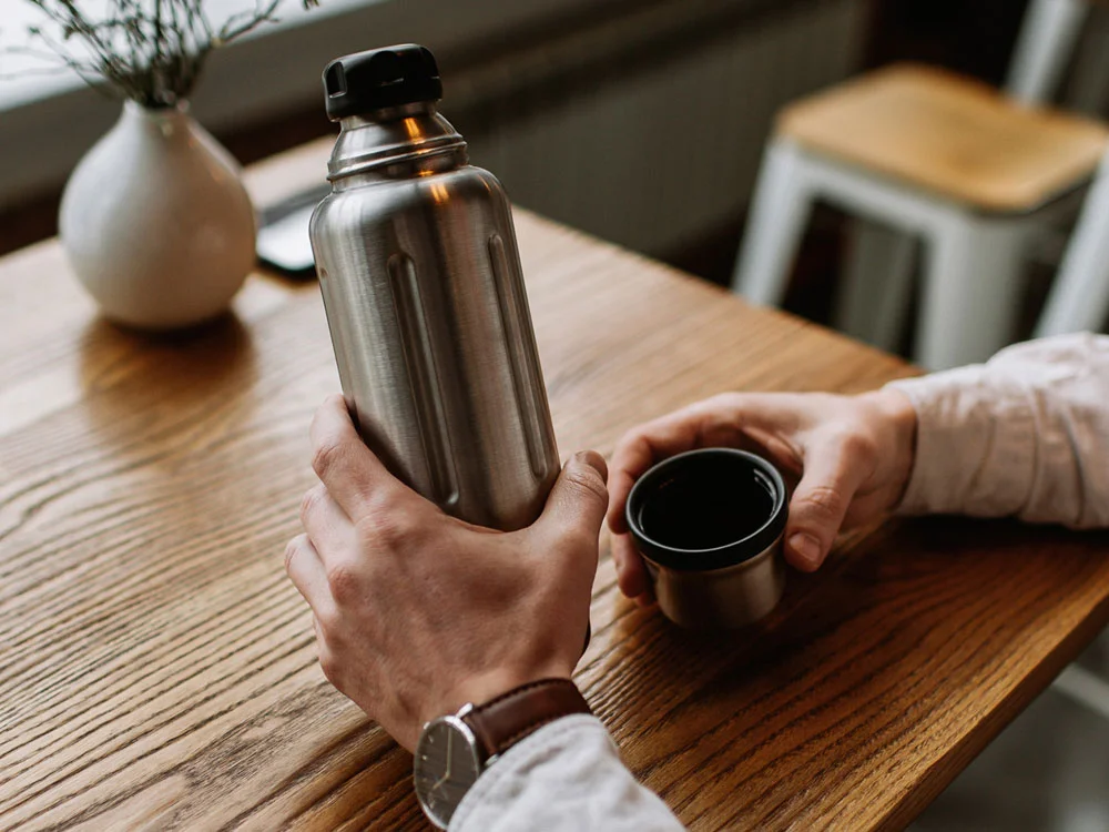 Вакуумный термос Flask 470 мл серебристый матовый - фото 7
