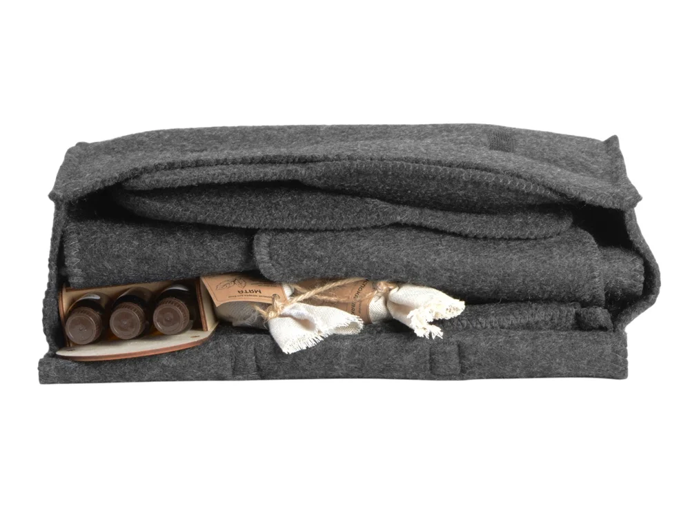 Подарочный набор для бани и сауны Healing серый - фото 21