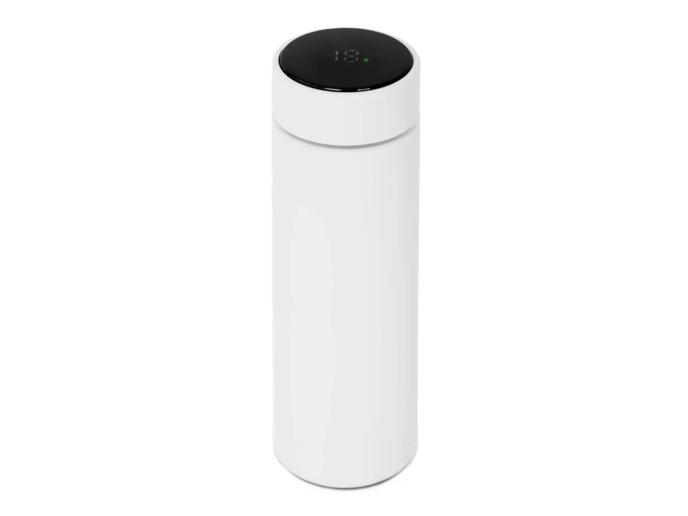 Термос FAMILY MARK LED индикатор soft touch белый 500 мл - фото 4
