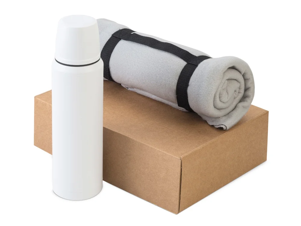 Подарочный набор с термосом и пледом Serenity