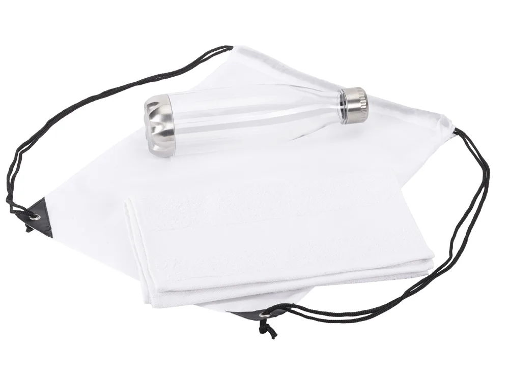 Спортивный набор с бутылкой и полотенцем «Beginner», белый, 700 мл - фото 3