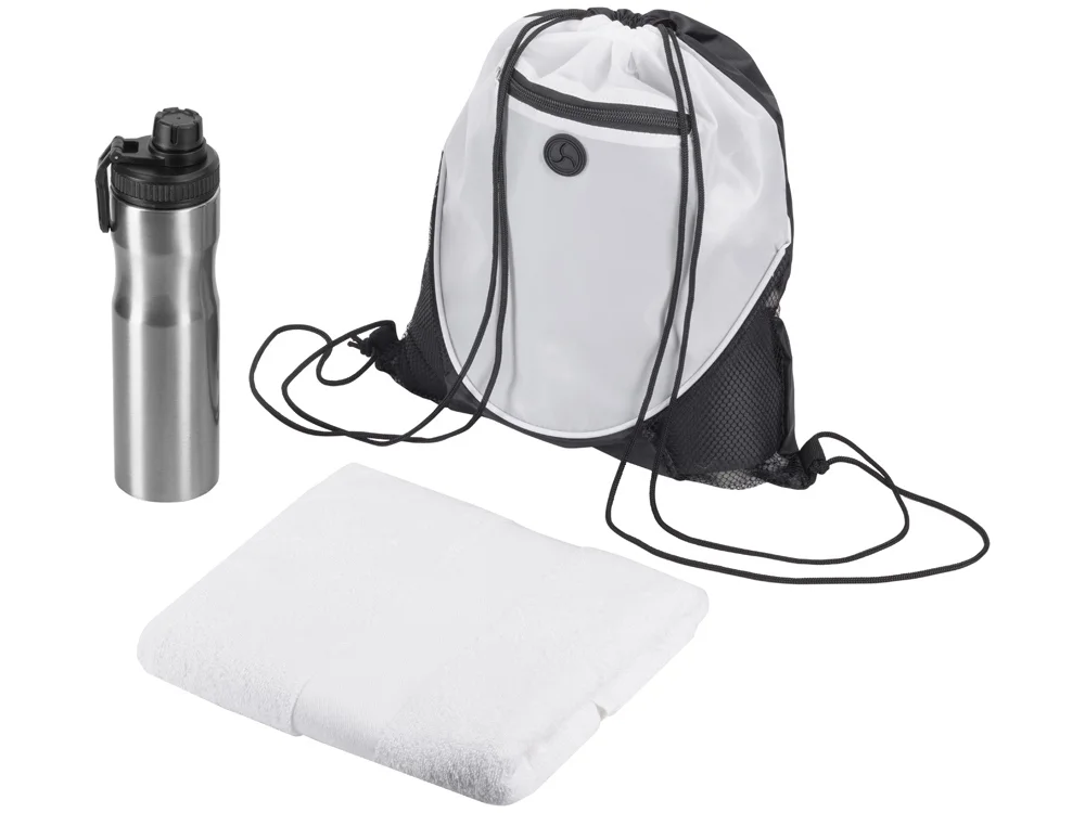 Спортивный набор со стальной бутылкой и полотенцем Advanced