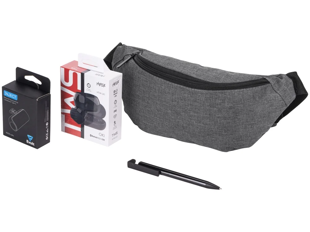 Набор для путешествий Freeway серый черный - фото 2
