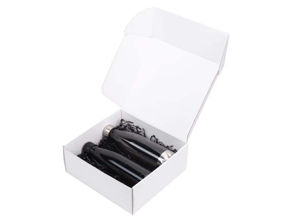 Подарочный набор с термосом и бутылкой Bottle set черный 550 мл 700 - фото 2