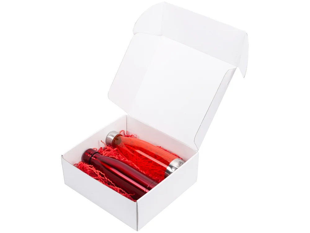 Подарочный набор с термосом и бутылкой Bottle set красный 550 мл 700 - фото 2