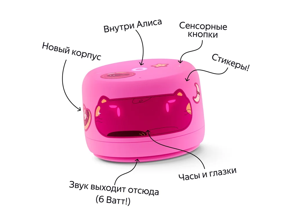 Умная колонка ЯНДЕКС Станция Лайт 2 с Алисой на YaGPT 6 Вт розовый - фото 4