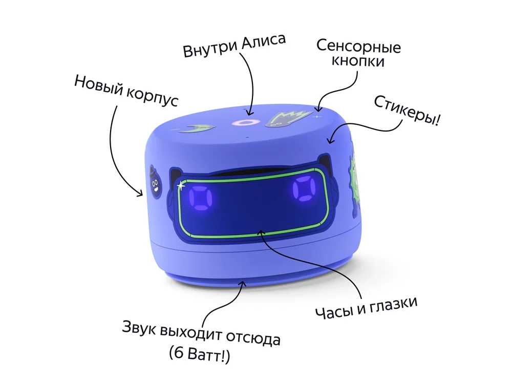 Умная колонка ЯНДЕКС Станция Лайт 2 с Алисой на YaGPT 6 Вт фиолетовый - фото 5