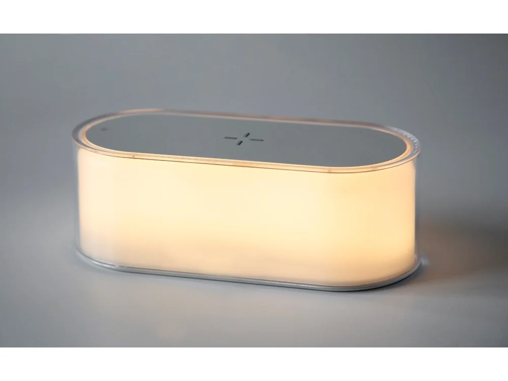 Ночник с беспроводной зарядкой и RGB подсветкой Miracle 15 Вт белый - фото 8