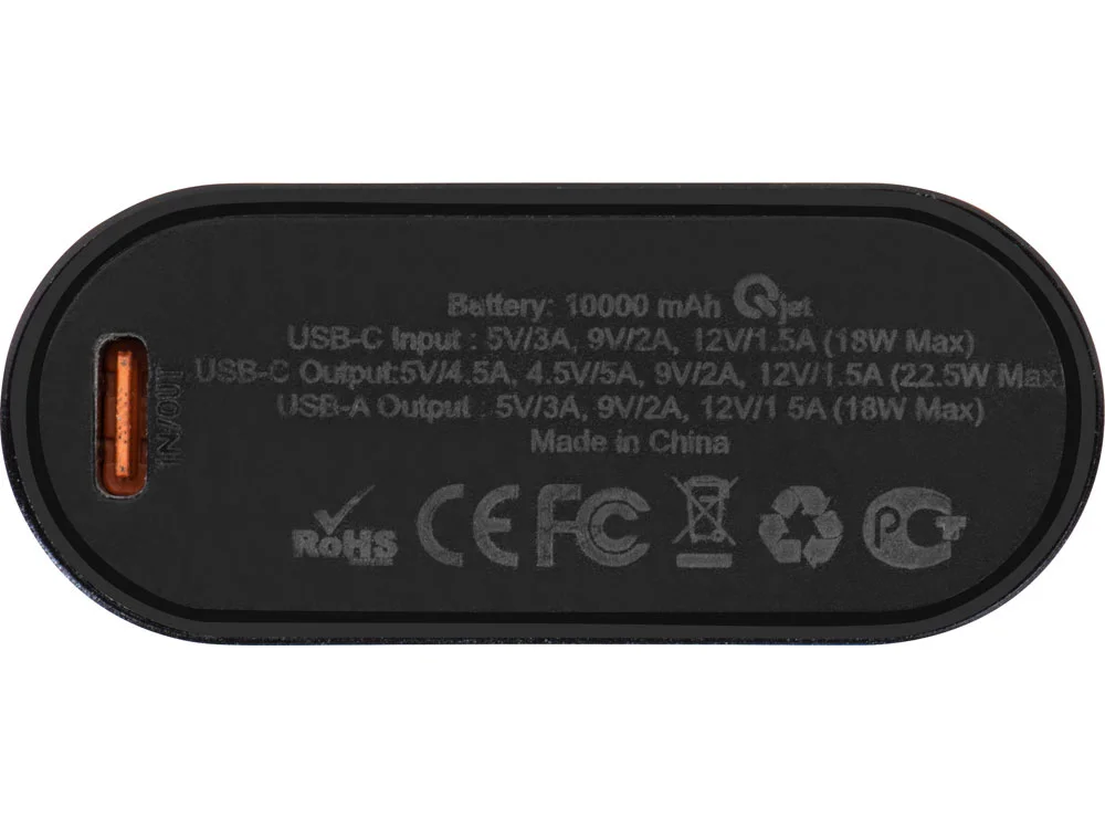 Внешний аккумулятор с быстрой зарядкой QC/PD Qwik 10000 мАч черный - фото 6