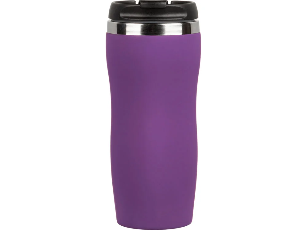 Термокружка Double wall mug С1 soft-touch 350 мл фиолетовый - фото 3