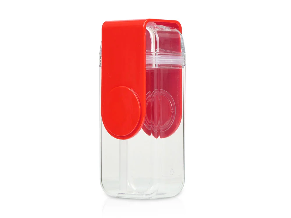 Бутылка для воды JUICY DRINK BOX 290 мл прозрачный красный - фото 1