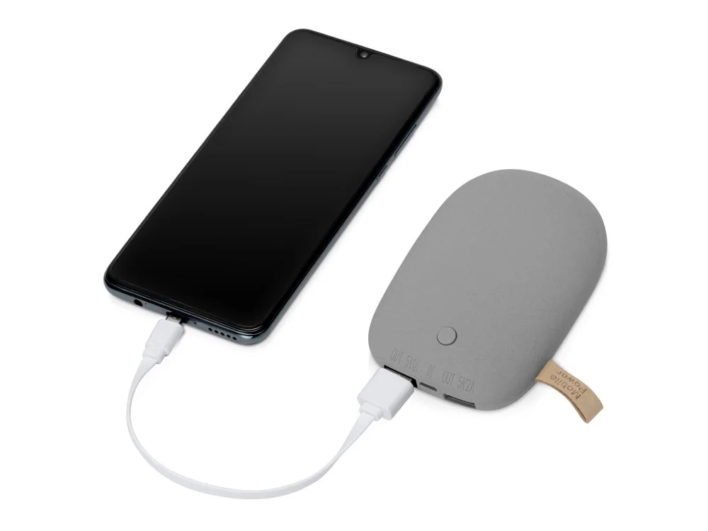 Внешний аккумулятор в форме камня Stone 7800 mAh серый - фото 2