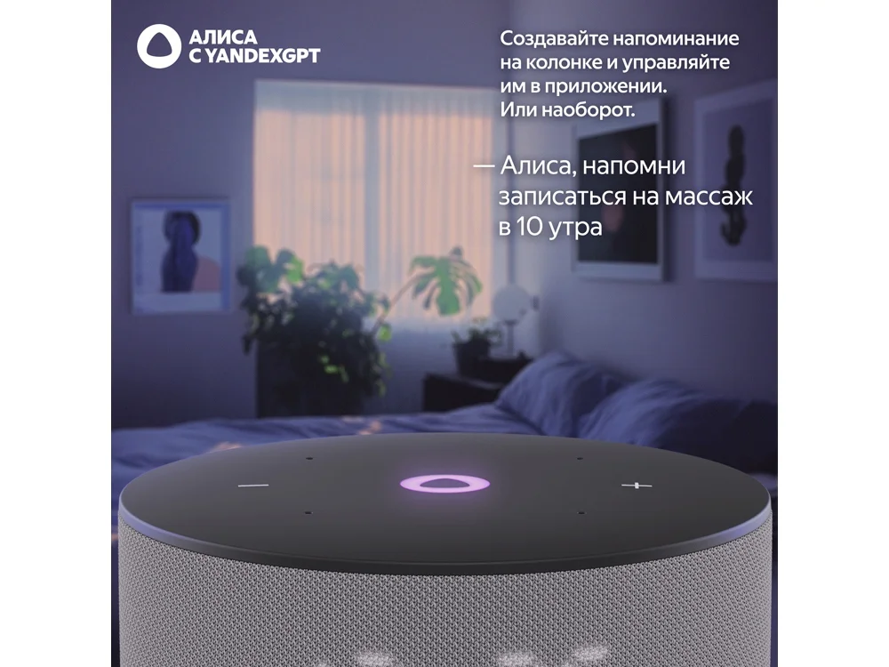 Умная колонка ЯНДЕКС Станция Мини 3 с Алисой на YaGPT 12 Вт серый - фото 9