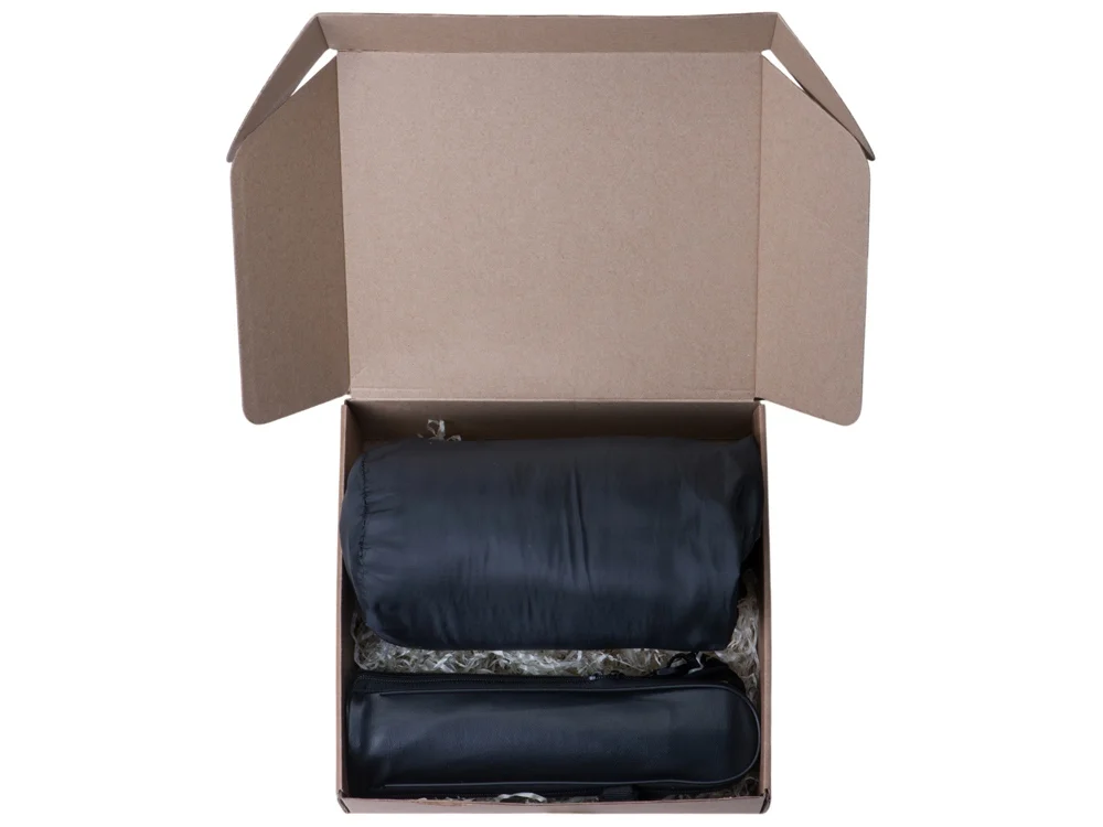 Подарочный набор Calmy с термосом и пледом синий черный 500 мл - фото 3