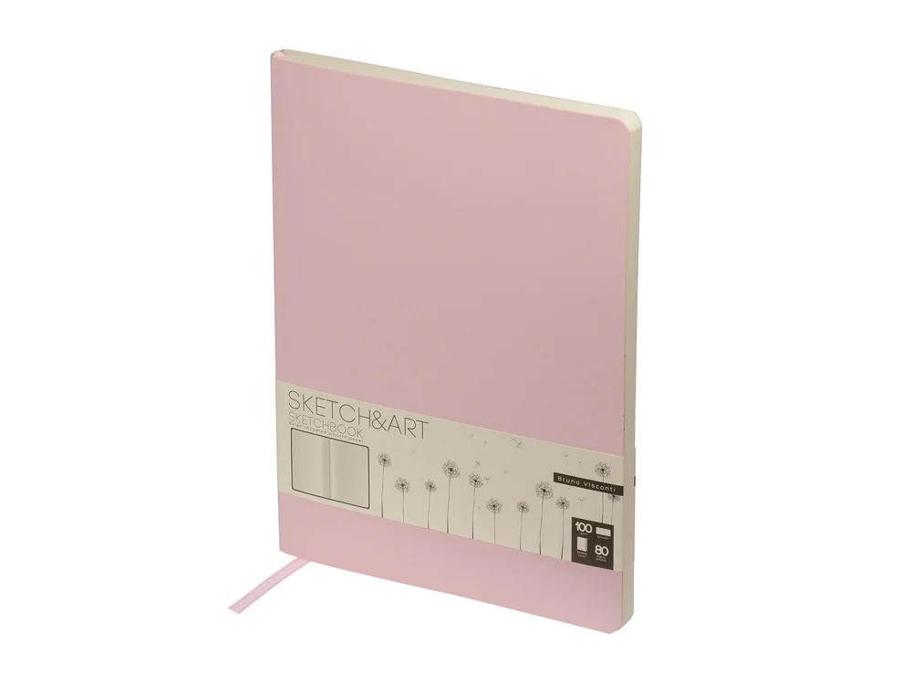 Скетчбук B5 Sketch & Art 100 г/м2 soft-touch розовый - фото 1