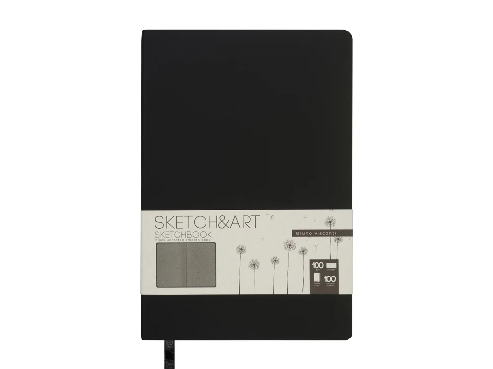 Скетчбук А5 Sketch & Art 100 г/м2 soft-touch черный - фото 2
