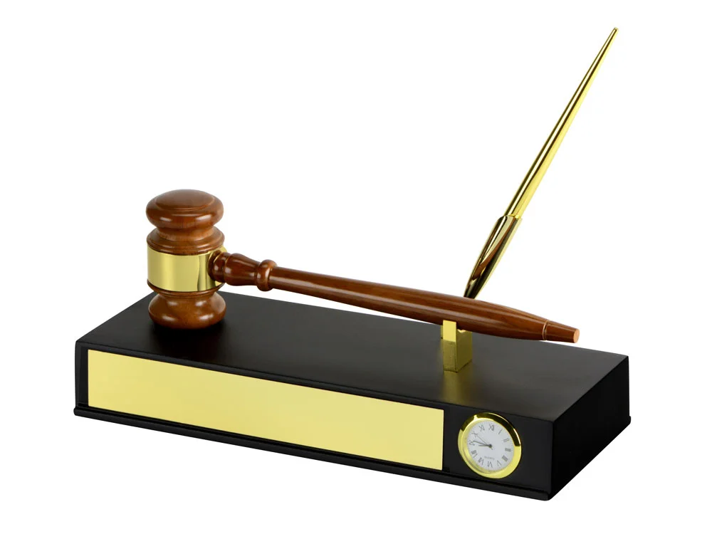 Настольный прибор «Финансовый директор», коричневый/золотистый - фото 2