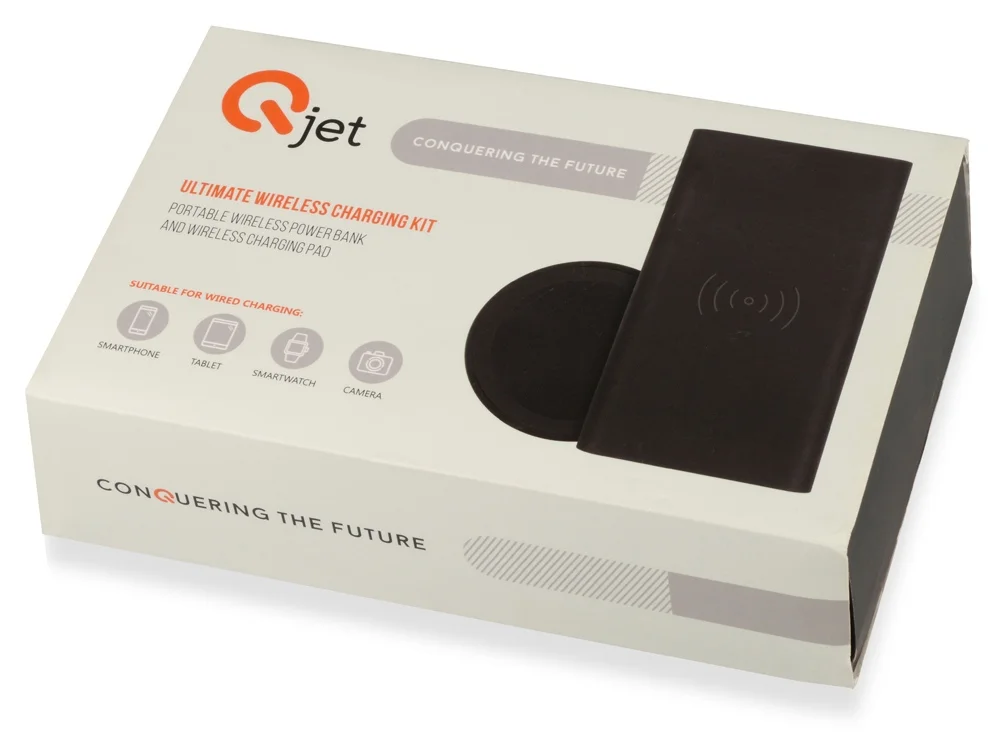 Набор из внешнего аккумулятора и беспроводной зарядки Force 8000 mAh черный - фото 13