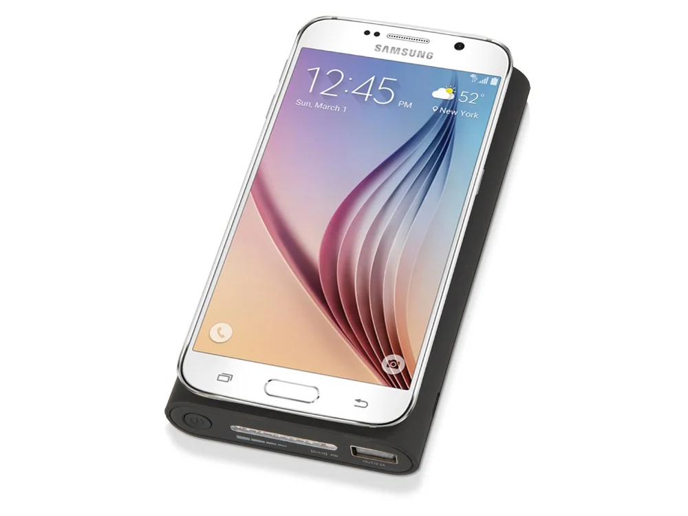 Набор из внешнего аккумулятора и беспроводной зарядки Force 8000 mAh черный - фото 2