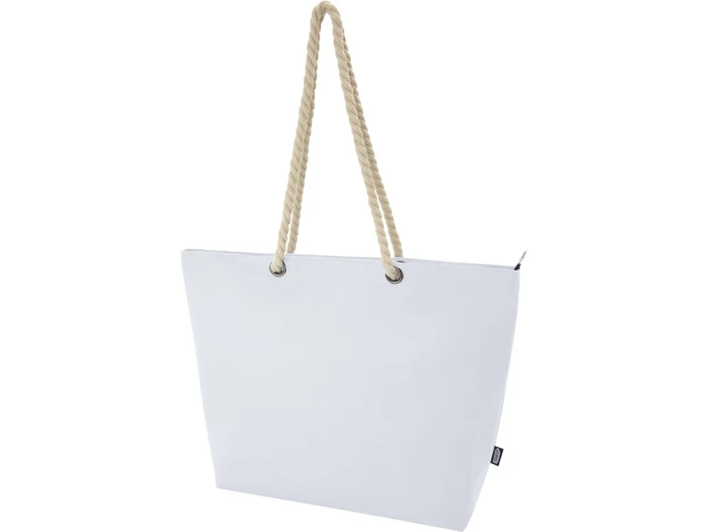 Пляжная сумка-холодильник Panama GRS из переработанных материалов с ручками-шнурками