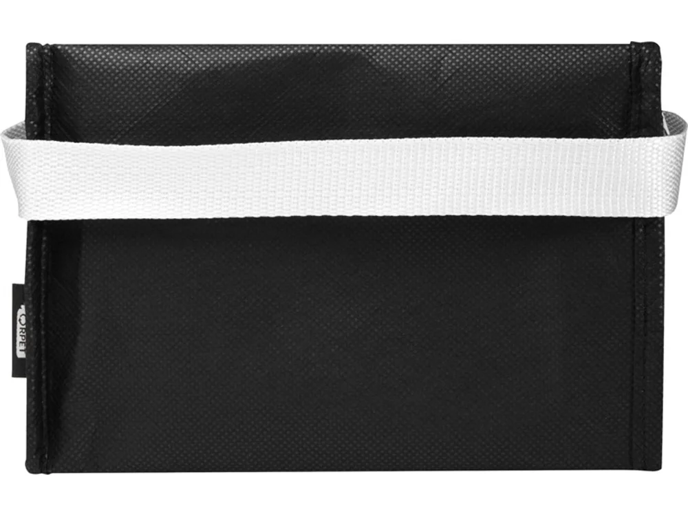 Сумка-холодильник Spectrum из переработанного нетканого материала сплошной черный - фото 3