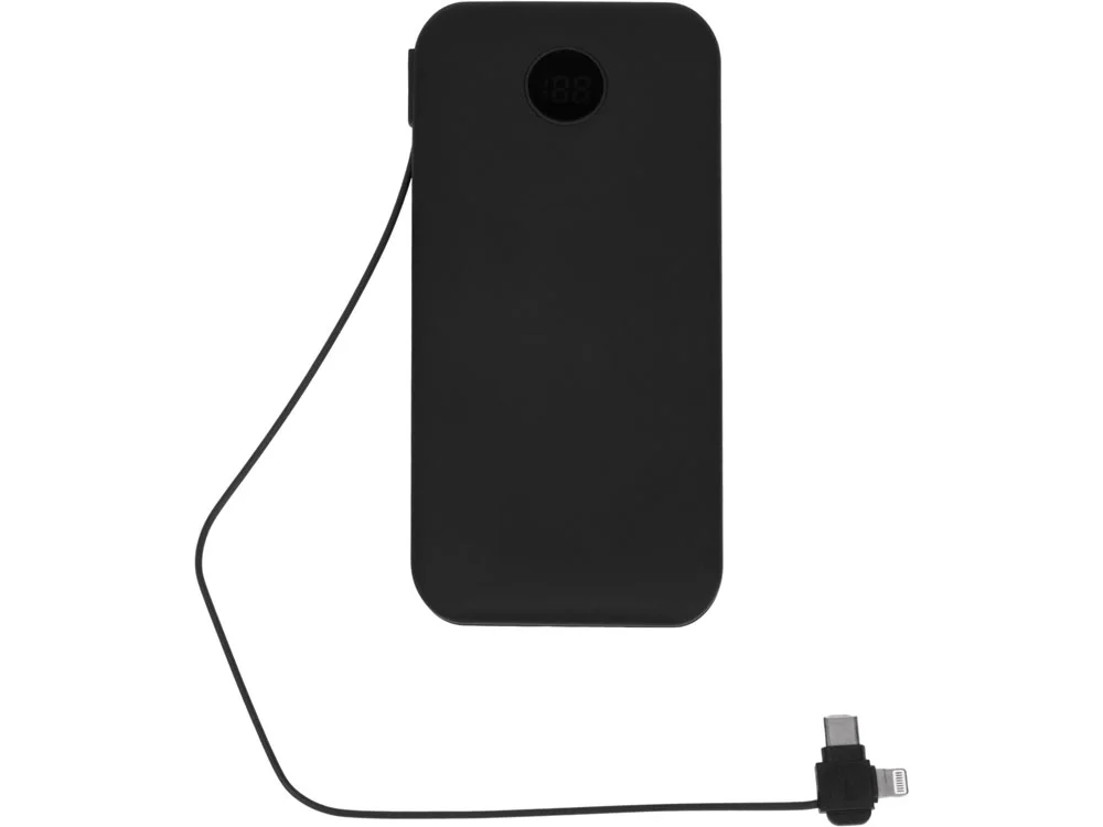 Внешний аккумулятор с подсветкой лого Astro soft-touch 10000 mAh черный - фото 3