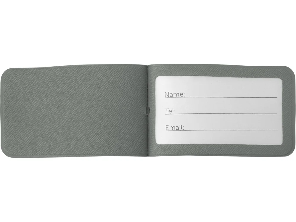Багажная бирка «Favor» на силиконовой петле, серый - фото 3