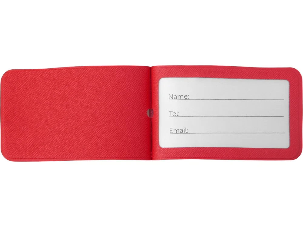 Багажная бирка Favor на силиконовой петле красный - фото 3