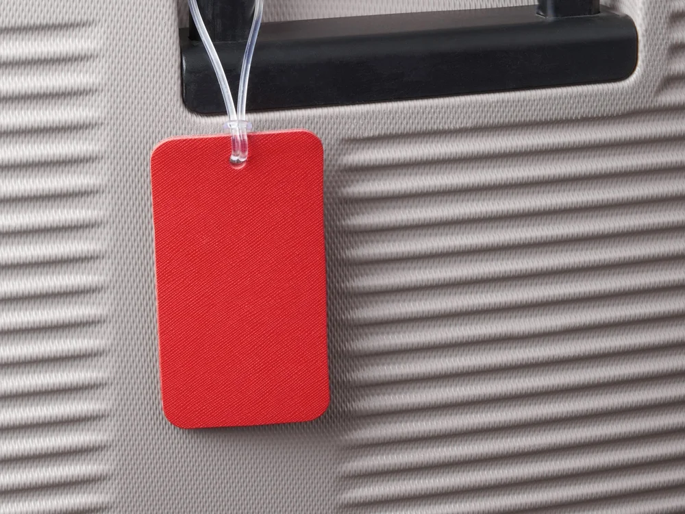 Багажная бирка Favor на силиконовой петле красный - фото 4