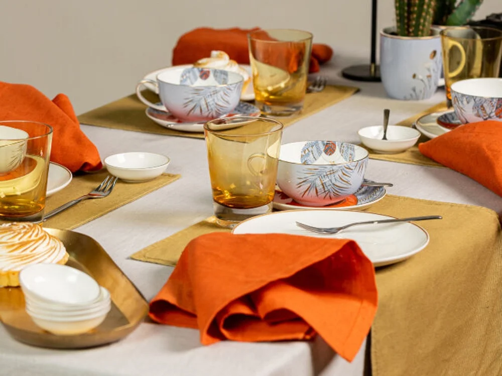 Набор чашка и блюдце TEA SET TRO голубой 300 мл - фото 10