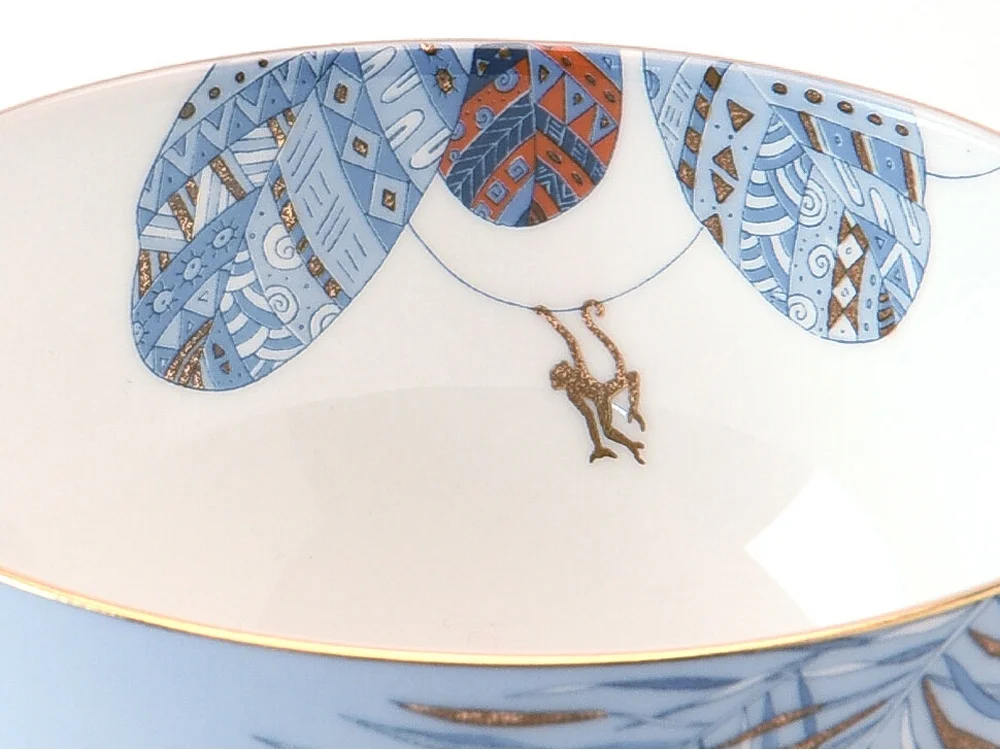 Набор чашка и блюдце TEA SET TRO голубой 300 мл - фото 4