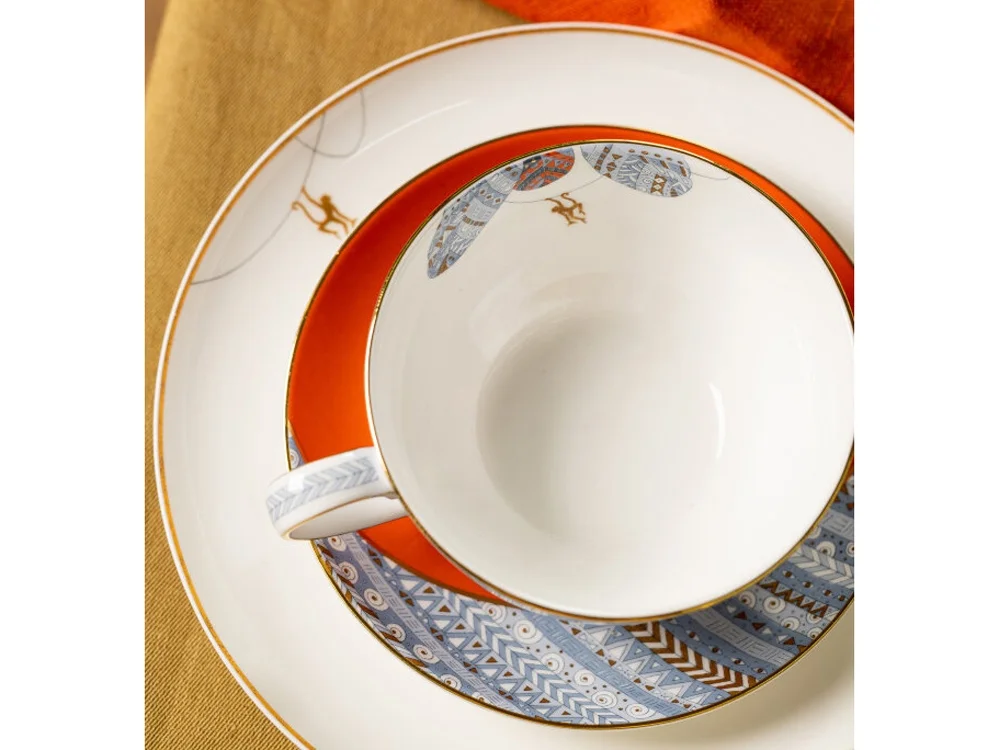 Набор чашка и блюдце TEA SET TRO голубой 300 мл - фото 8