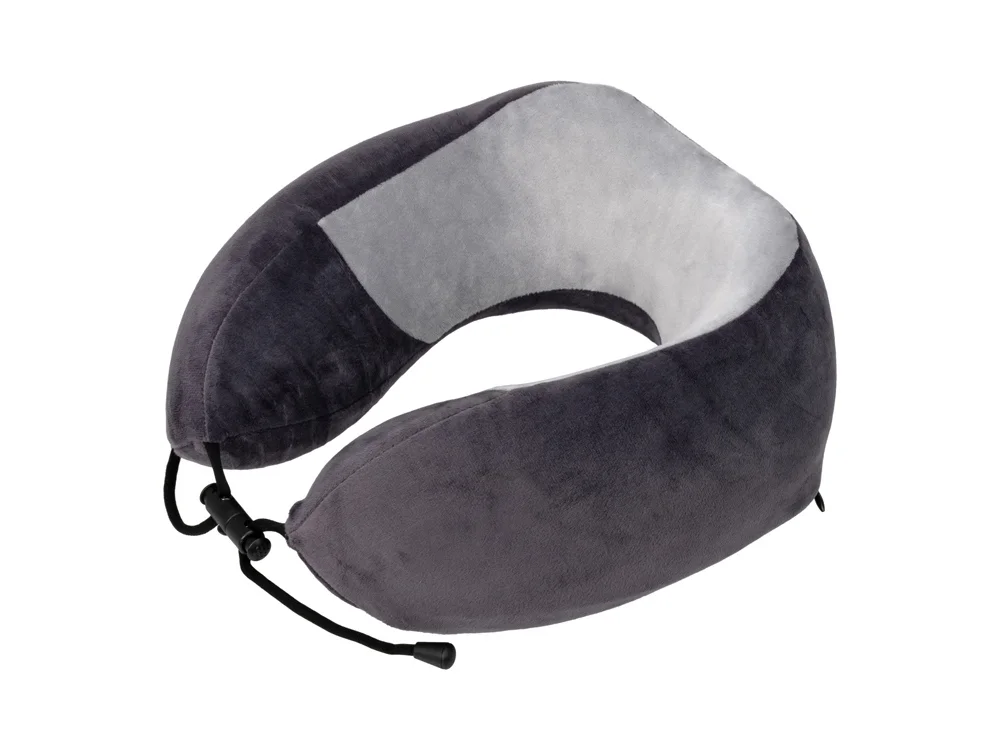 Подушка дорожная с эффектом памяти серый - фото 2