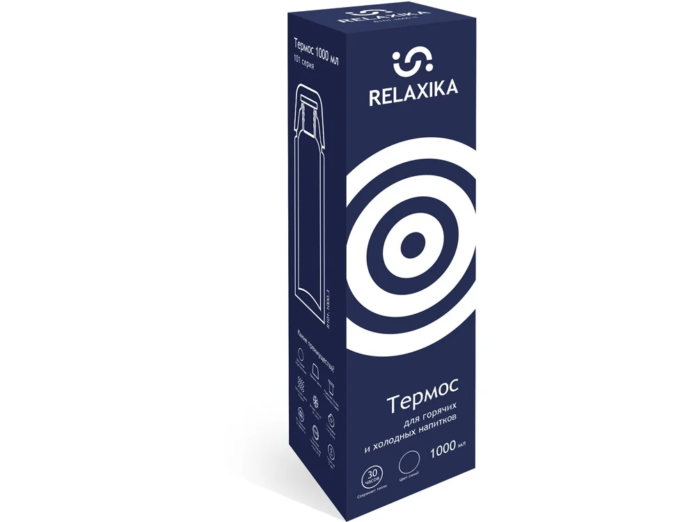Термос Relaxika 101 1 л темно-синий 1000 1000 мл - фото 11