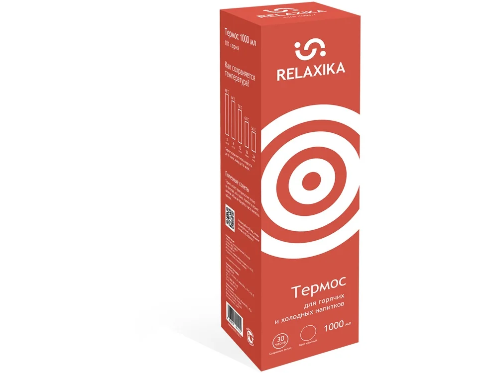 Термос Relaxika 101 1 л красный 1000 1000 мл - фото 11