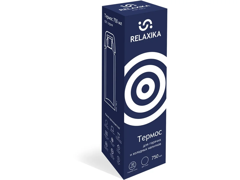 Термос Relaxika 101 750 мл темно-синий - фото 11