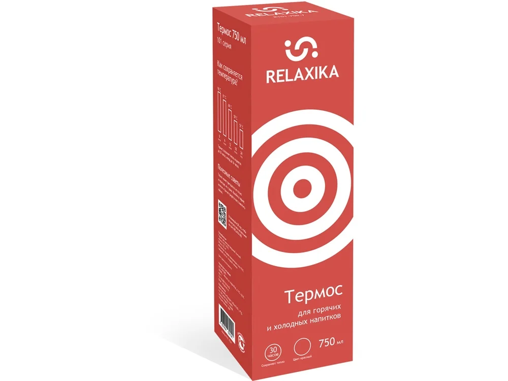 Термос Relaxika 101 750 мл красный - фото 11