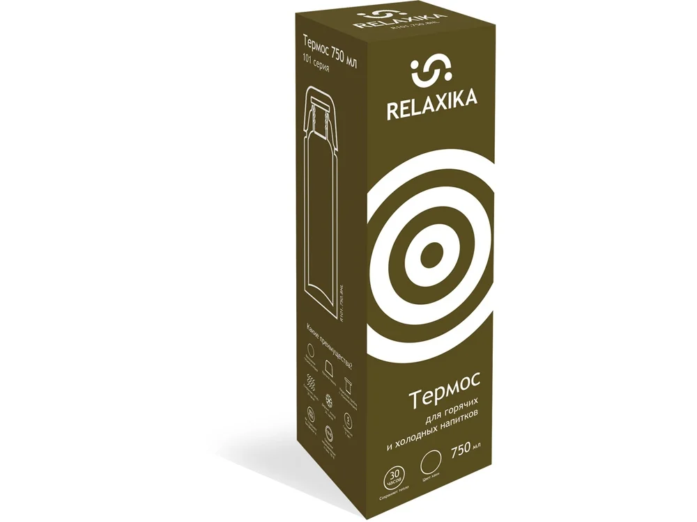 Термос Relaxika 101 750 мл хаки - фото 11