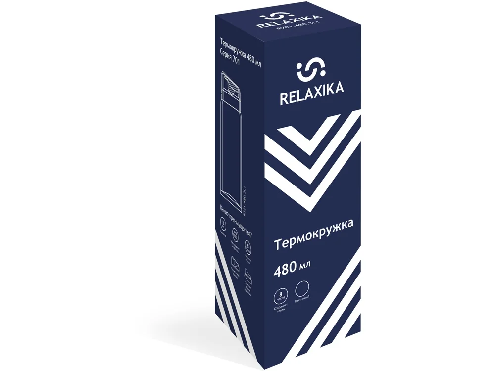 Термос Relaxika 701 480 мл синий - фото 18