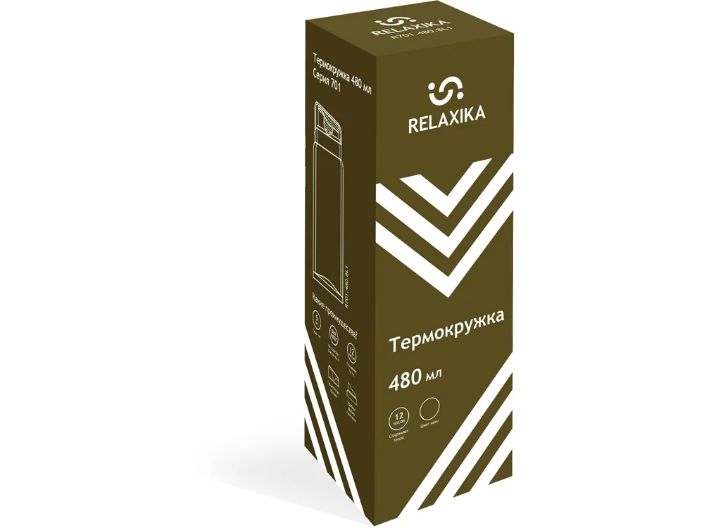 Термос Relaxika 701 480 мл хаки - фото 18
